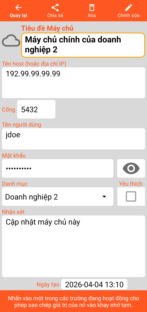 LocalSafeBox - Xem một Máy chủ