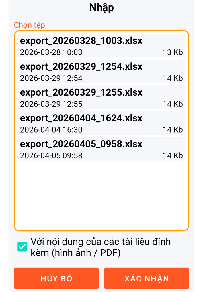 LocalSafeBox - Quản lý tệp XLSX cần nhập