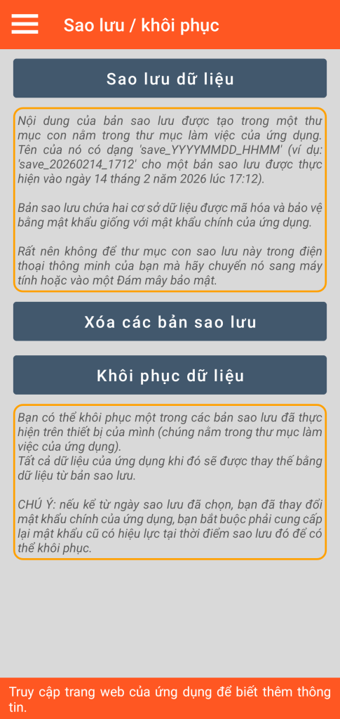LocalSafeBox - Quản lý sao lưu và khôi phục
