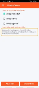 SOS Universal - mode immédiat