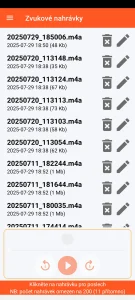 SOS Universal - správa zvukových nahrávek