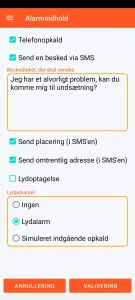 SOS Universal - alarmindhold