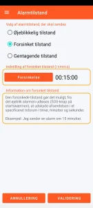 SOS Universal - forsinket tilstand