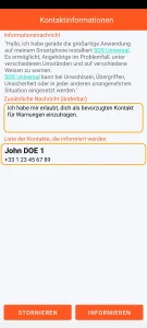 SOS Universal - Kontaktinformationen