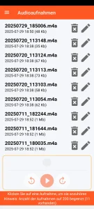 SOS Universal - Verwaltung von Audioaufnahmen