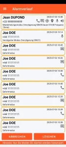 SOS Universal - Alarmverlauf