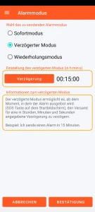 SOS Universal - verzögerter Modus