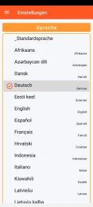 SOS Universal - Spracheinstellung