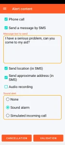 SOS Universal - alert content
