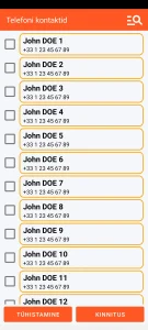 SOS Universal – kontakti lisamine aadressiraamatust