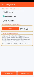 SOS Universal - viivästetty tila