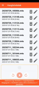 SOS Universal - hangfelvételek kezelése