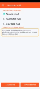 SOS Universal - azonnali mód