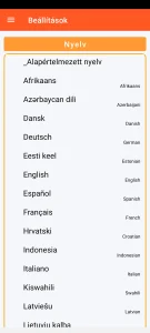 SOS Universal - nyelvi beállítások