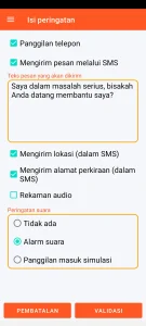 SOS Universal - isi peringatan