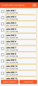 SOS Universal - aggiungi contatto dalla rubrica