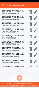 SOS Universal - gestione delle registrazioni audio