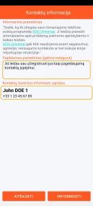 SOS Universal – kontaktų informacija