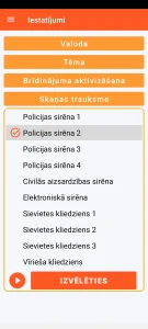 SOS Universal – skaņas trauksmes iestatīšana