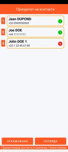 SOS Universal - приоритизација на контактите