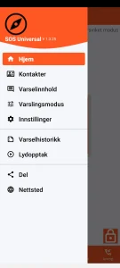 SOS Universal - hovedmeny