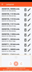 SOS Universal - behandling av lydopptak