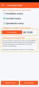 SOS Universal - forsinket modus