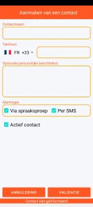 SOS Universal - contact toevoegen of wijzigen