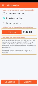 SOS Universal - uitgestelde modus