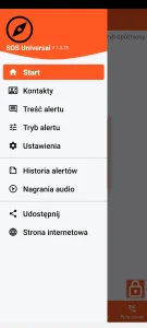 SOS Universal – menu główne