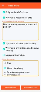 SOS Universal – treść alertu