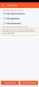 SOS Universal – tryb natychmiastowy