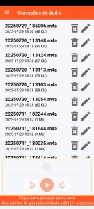 SOS Universal - gestão de gravações de áudio