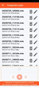 SOS Universal - gestionarea înregistrărilor audio