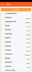 SOS Universal - setarea limbii