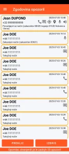 SOS Universal - zgodovina opozoril