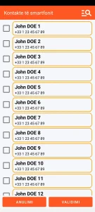SOS Universal - shtimi i kontaktit nga libri i adresave