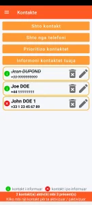 SOS Universal - menaxhimi i kontakteve