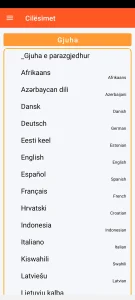 SOS Universal - konfigurimi i gjuhës