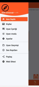 SOS Universal - ana menü