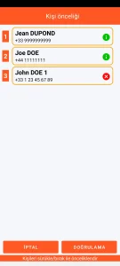 SOS Universal - kişileri önceliklendirme