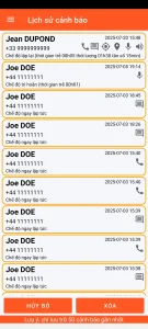 SOS Universal - lịch sử cảnh báo